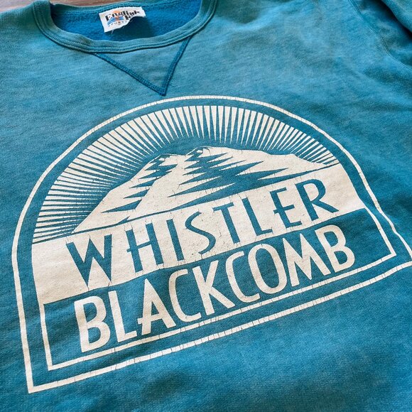 Whistler Blackcomb Sweatshirt Top Blue Tie Dye Vintage 90s Made in Canada - Picture 4 of 7